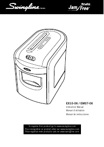 Bruksanvisning Swingline EX10-06 Dokumentförstörare