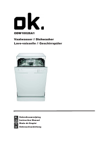 Manual OK ODW 10026 A1 Dishwasher