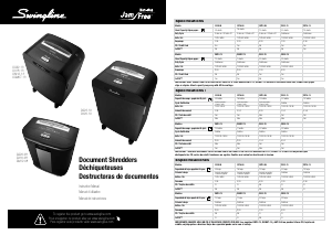 Manual de uso Swingline SS20-08 Destructora
