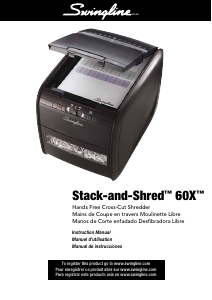 Bruksanvisning Swingline Stack-and-Shred 60X Dokumentförstörare