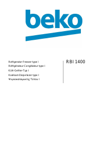 Manual BEKO RBI 1400 Refrigerator