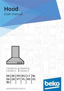 Manual BEKO CTB 6407 XH Cooker Hood