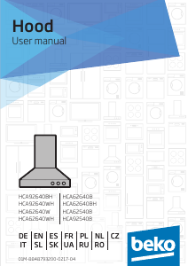 Manual BEKO HCA92540B Cooker Hood