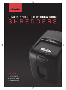 Bruksanvisning Swingline Stack-and-Shred 100X Dokumentförstörare