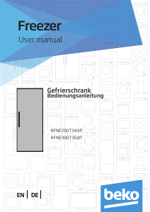 Bedienungsanleitung BEKO RFNE390T35XP Gefrierschrank