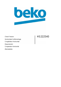 Instrukcja BEKO HS222540 Zamrażarka