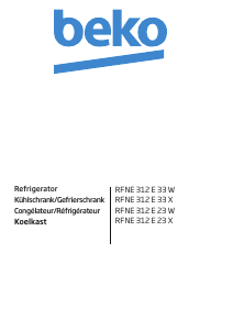 Mode d’emploi BEKO RFNE312E33W Congélateur