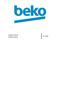Bedienungsanleitung BEKO FS 220N Gefrierschrank