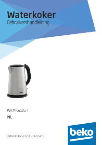 Handleiding BEKO WKM6226I Waterkoker