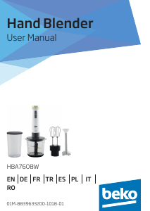 Manual BEKO HBA7608W Blender de mână