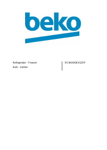 Bedienungsanleitung BEKO RCNA400E41ZXP Kühl-gefrierkombination