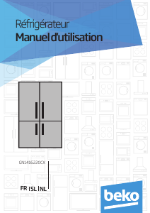 Kullanım kılavuzu BEKO GN1416220CX Donduruculu buzdolabı