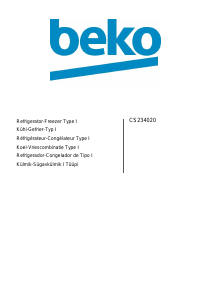 Handleiding BEKO CS234020 Koel-vries combinatie