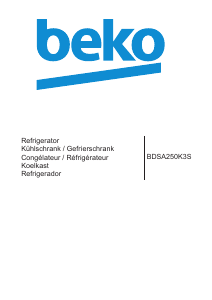 Bedienungsanleitung BEKO BDSA250K3S Kühl-gefrierkombination