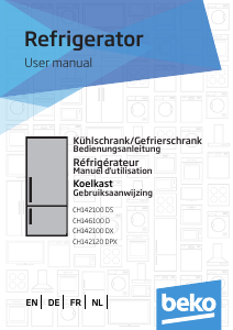 Handleiding BEKO CH142120DPX Koel-vries combinatie