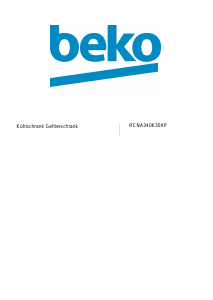 Bedienungsanleitung BEKO RCNA340K30XP Kühl-gefrierkombination