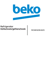 Bruksanvisning BEKO RCNE520E40ZX Kyl-frys