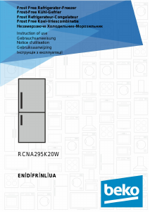 Посібник BEKO RCNA295K20W Холодильник із морозильною камерою