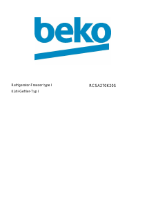 Bruksanvisning BEKO RCSA270K20S Kyl-frys