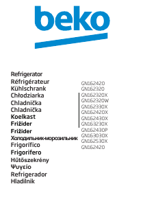 Bedienungsanleitung BEKO GN 162330 X Kühl-gefrierkombination