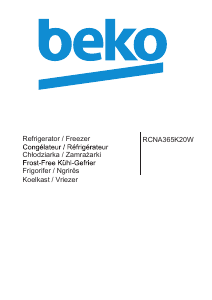 Manual BEKO RCNA365K20W Fridge-Freezer