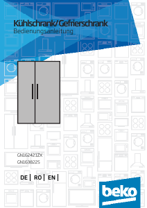 Bedienungsanleitung BEKO GN163822S Kühl-gefrierkombination