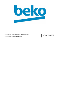 Manual BEKO RCHA300K30S Fridge-Freezer
