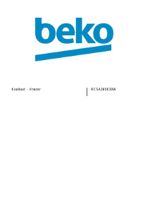 Bedienungsanleitung BEKO RCSA365K30W Kühl-gefrierkombination
