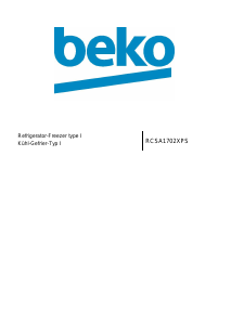 Bruksanvisning BEKO RCSA1702XPS Kyl-frys