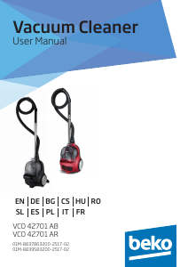 Manual de uso BEKO VCO 42701 AB Aspirador