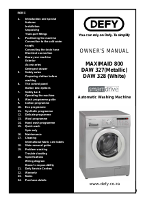 Handleiding Defy DAW 327 Wasmachine