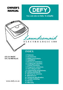 Handleiding Defy DTL 131 Wasmachine