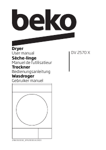 Handleiding BEKO DV 2570 X Wasdroger