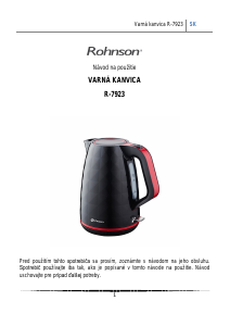 Návod Rohnson R-7923 Kanvica