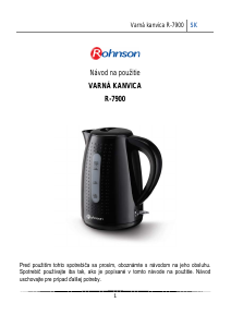 Návod Rohnson R-7900 Kanvica
