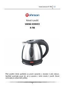 Manuál Rohnson R-798 Konvice