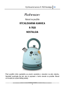 Návod Rohnson R-7920 Kanvica