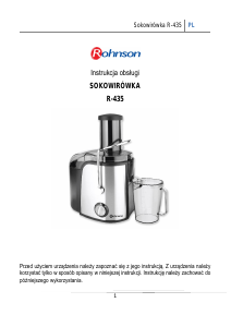 Instrukcja Rohnson R-435 Sokowirówka