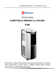 Instrukcja Rohnson R-880 Polaris Klimatyzator