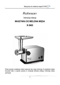 Instrukcja Rohnson R-5403 Maszynka do mielenia