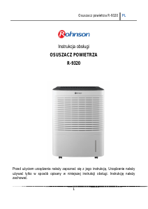 Instrukcja Rohnson R-9320 Osuszacz