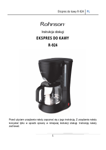 Instrukcja Rohnson R-924 Ekspres do kawy