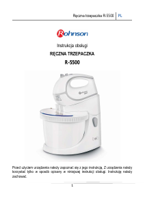 Instrukcja Rohnson R-5500 Mikser