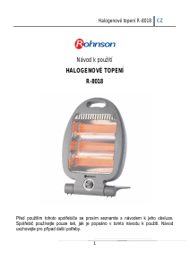Manuál Rohnson R-8018 Topení