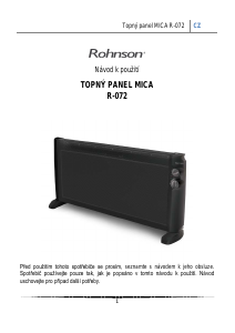 Manuál Rohnson R-072 Topení