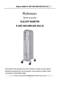 Návod Rohnson R-1507-16 Ohrievač