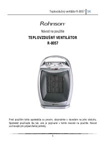 Návod Rohnson R-8057 Ohrievač