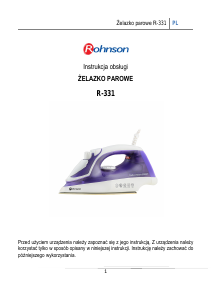Instrukcja Rohnson R-331 Żelazko