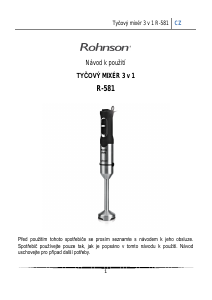 Manuál Rohnson R-581 Ruční mixér