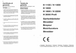 Bruksanvisning AL-KO H 2200 Kompostkvarn